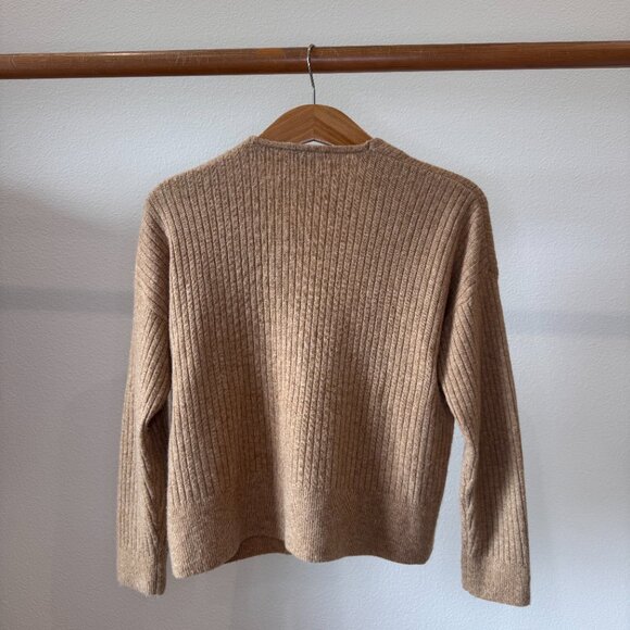 Madewell Cameron Ribbed Cardigan Sweater Coziest Yarn Taupe Tan Camel | XS - Picture 5 of 16
